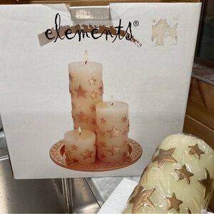 elements vintage 3-set candle garden. NWOT